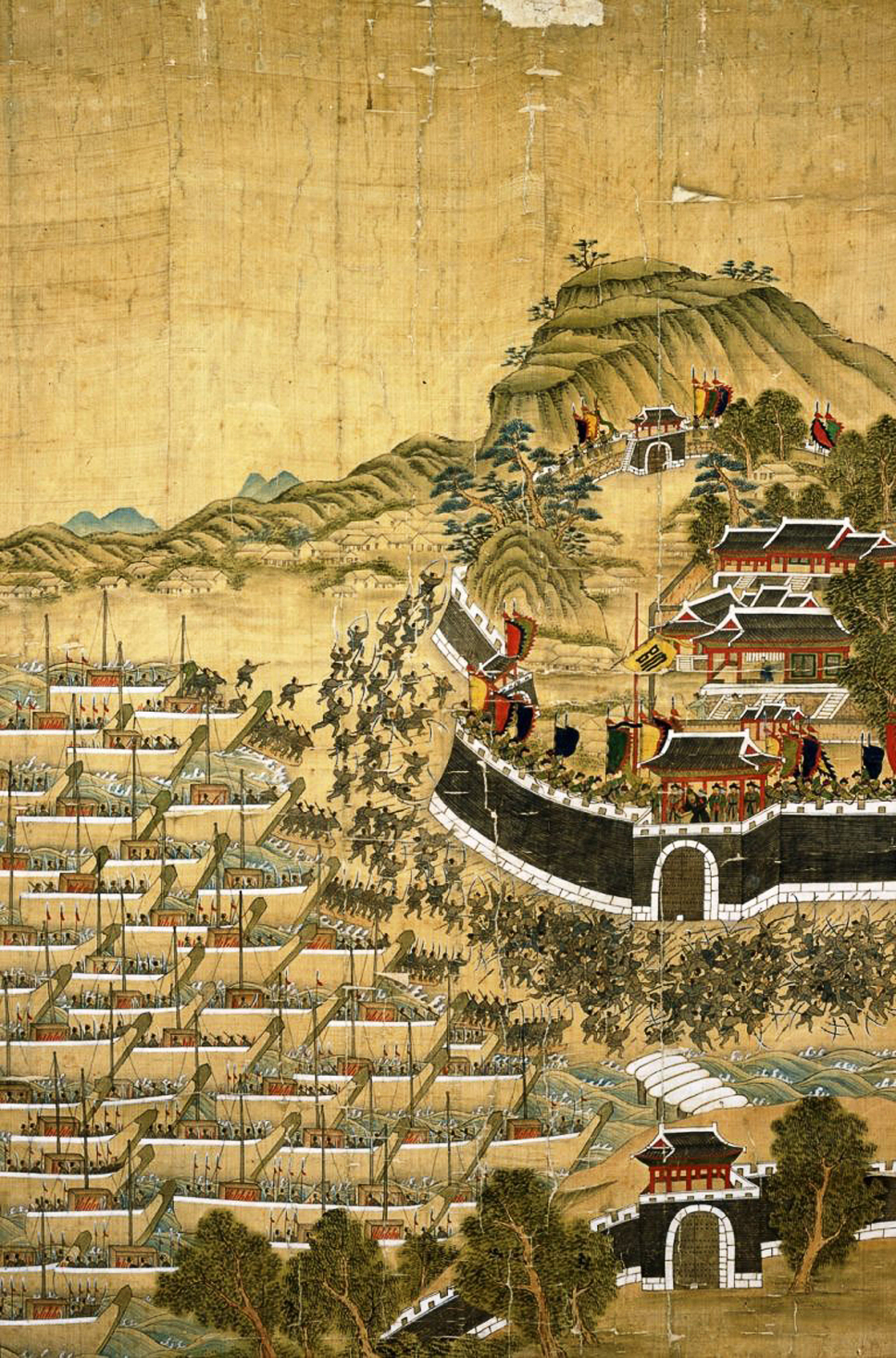 1592年の文禄の役における釜山鎮の戦いを描いた釜山鎮殉節図